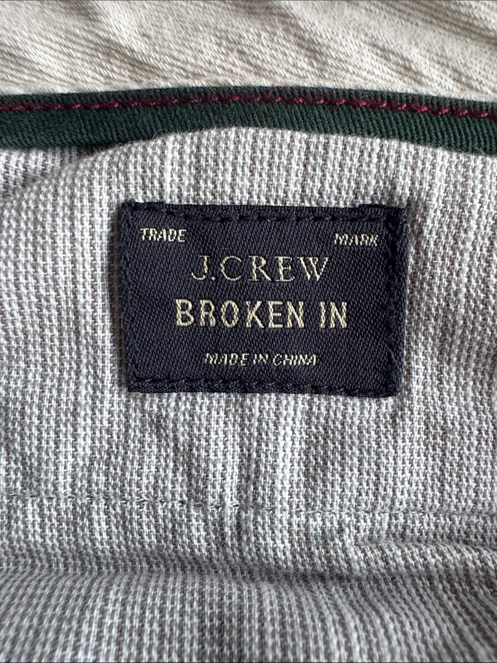 J. Crew Men's Dark Green Chinos